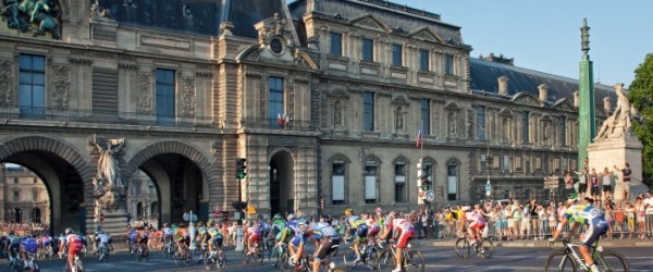 Arrival of the tour de France in Paris, capital of the bicycle