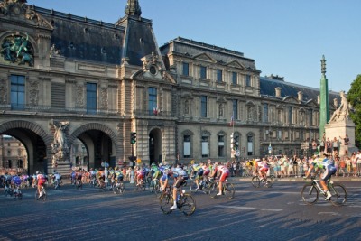 Arrival of the tour de France in Paris, capital of the bicycle
